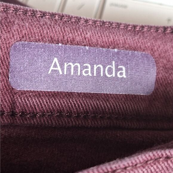 Gloria Vanderbilt Women 16W Purple Denim Amanda Straight Leg Stretch Denim Jeans - Picture 5 of 9